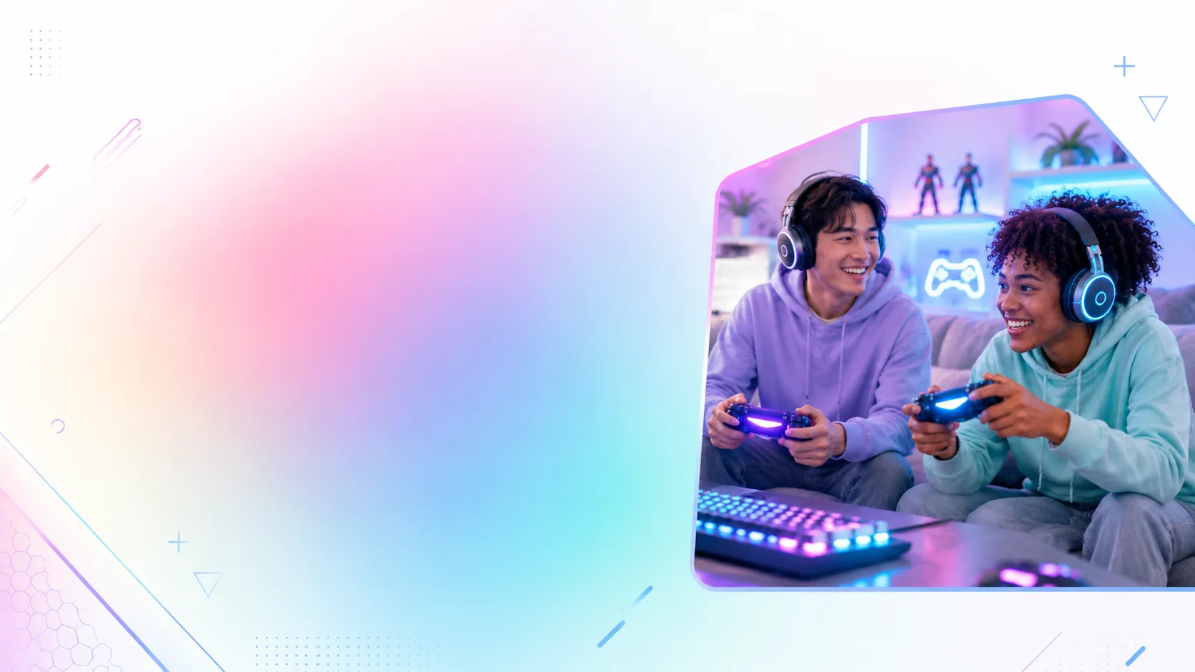 A shared gaming moment with friends